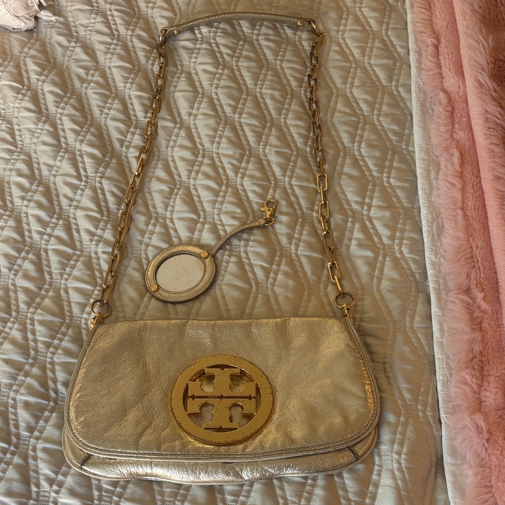 Tory Burch Metallic Gold Shoulder Bag